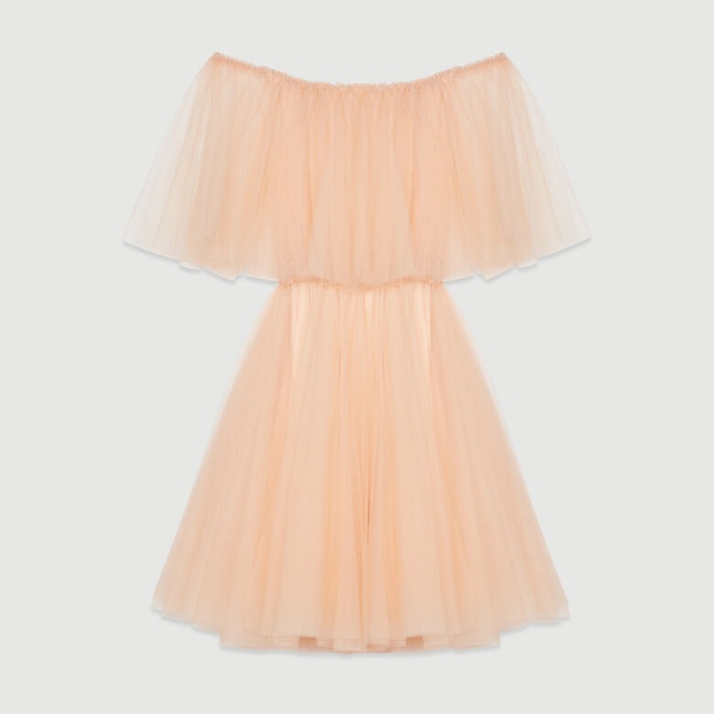 Maje Rossini Tulle Overlay Dress
